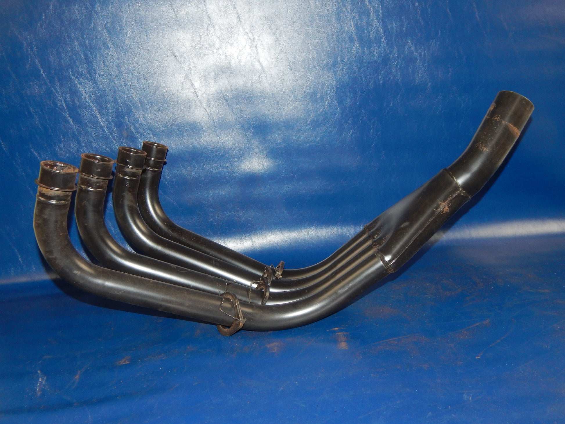 SUZUKI 1983 GSX-1100-ES MARVING 4 in 1 BLACK HEADER PIPE EXHAUST MUFFLER S-55-VN - MotoRaider