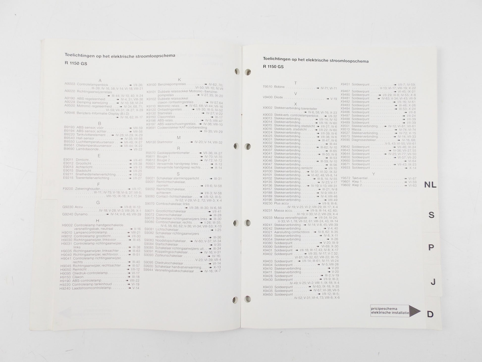 BMW 2000 R 1150GS ELECTRICAL CIRCUIT DIAGRAMS SCHEMATIC MANUAL BOOK 01997653814 - MotoRaider