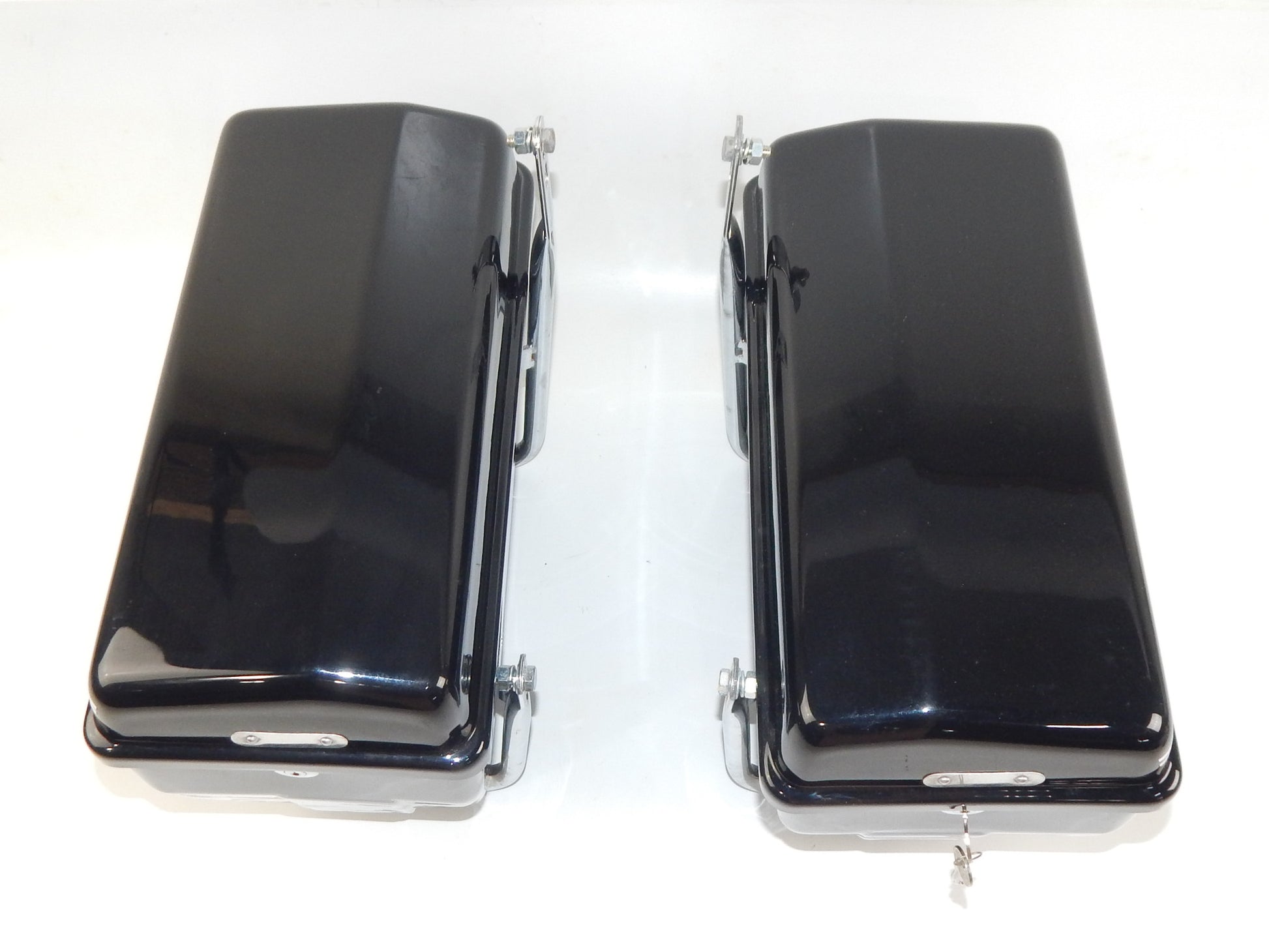 VIGANO COMFORT MOTORCYCLE LUGGAGE CASE SET BLACK VINTAGE GUZZI DUCATI GILERA BMW - MotoRaider