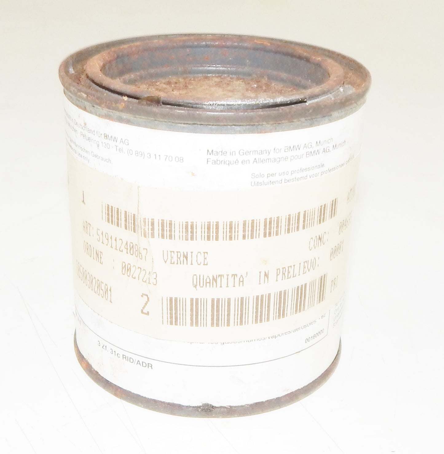 OEM BMW PAINT CAN 250ml BASECOAT METALLIC SILVER (SILBER) 51911240867 - MotoRaider