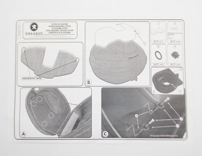 OEM PEUGEOT SCOOTER TOP CASE LUGGAGE 34 LITER COVER LID PANEL BLACK A06351NK - MotoRaider