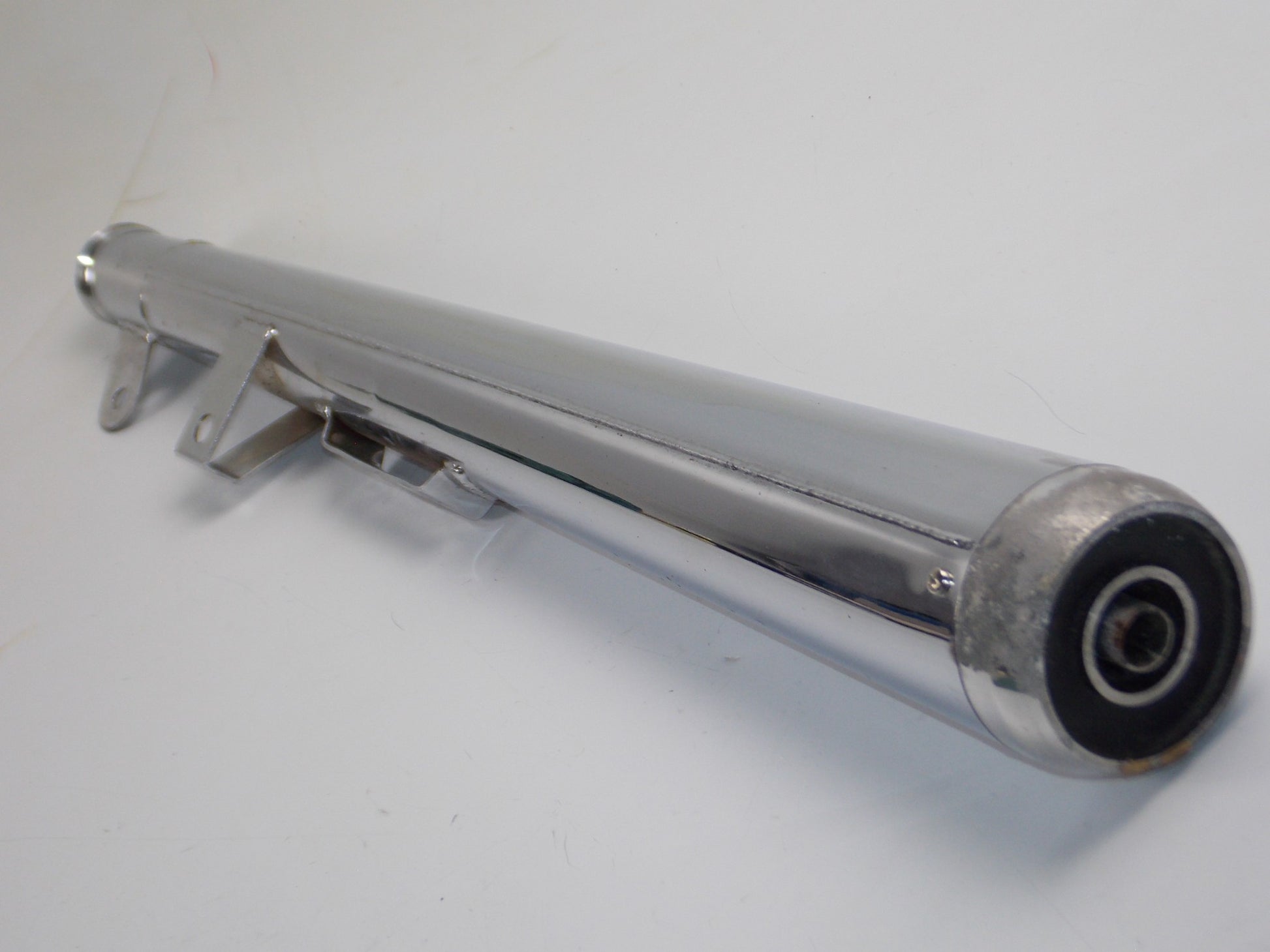 1980's MECADAPO CHROME EXHAUST MUFFLER PIPE SPORT L=720mm THRED D=48mm - MotoRaider