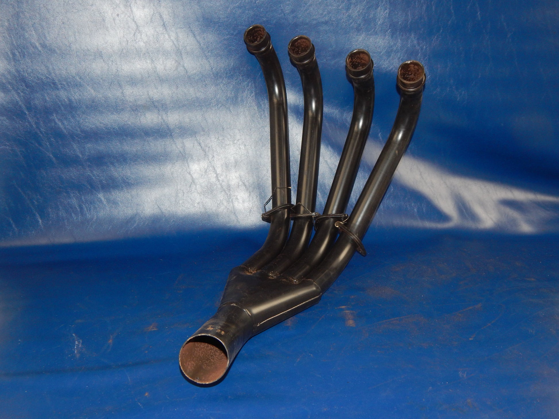 SUZUKI 1983 GSX-1100-ES MARVING 4 in 1 BLACK HEADER PIPE EXHAUST MUFFLER S-55-VN - MotoRaider