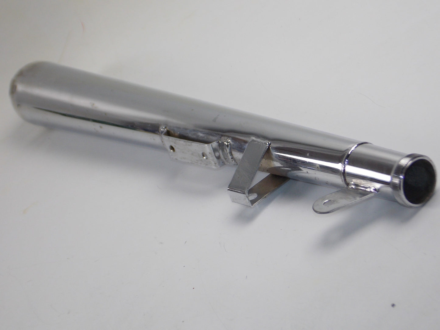 1980's MECADAPO CHROME EXHAUST MUFFLER PIPE SPORT L=720mm THRED D=48mm - MotoRaider