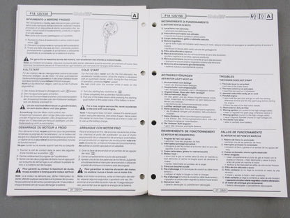MALAGUTI 2000-11 F18 125/150 WARRIOR ELECTRIC SYSTEM TROUBLE TROUBLE MANUAL BOOK - MotoRaider