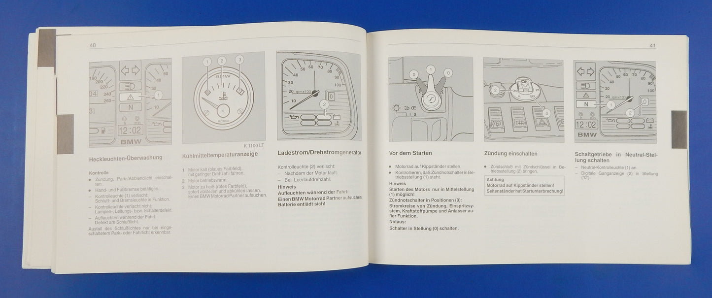 OEM BMW 1989 K1100LT 1992 K1100RS USER MAINTENANCE OWNER MANUAL BOOK 01409799390 - MotoRaider