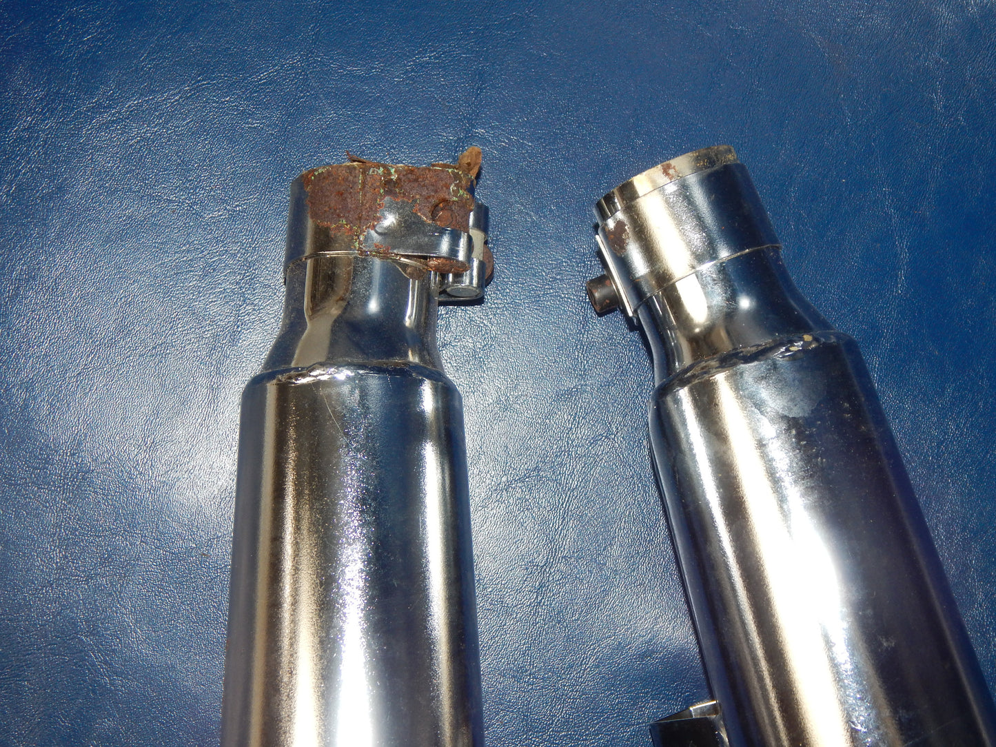 MARVING CHROME RIGHT/LEFT EXHAUST MUFFLER PIPE SILENCER YAMAHA 80's XJ900 Y2011C - MotoRaider