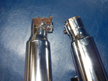 MARVING CHROME RIGHT/LEFT EXHAUST MUFFLER PIPE SILENCER YAMAHA 80's XJ900 Y2011C - MotoRaider