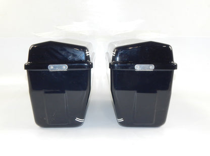 VIGANO COMFORT MOTORCYCLE LUGGAGE CASE SET BLACK VINTAGE GUZZI DUCATI GILERA BMW - MotoRaider
