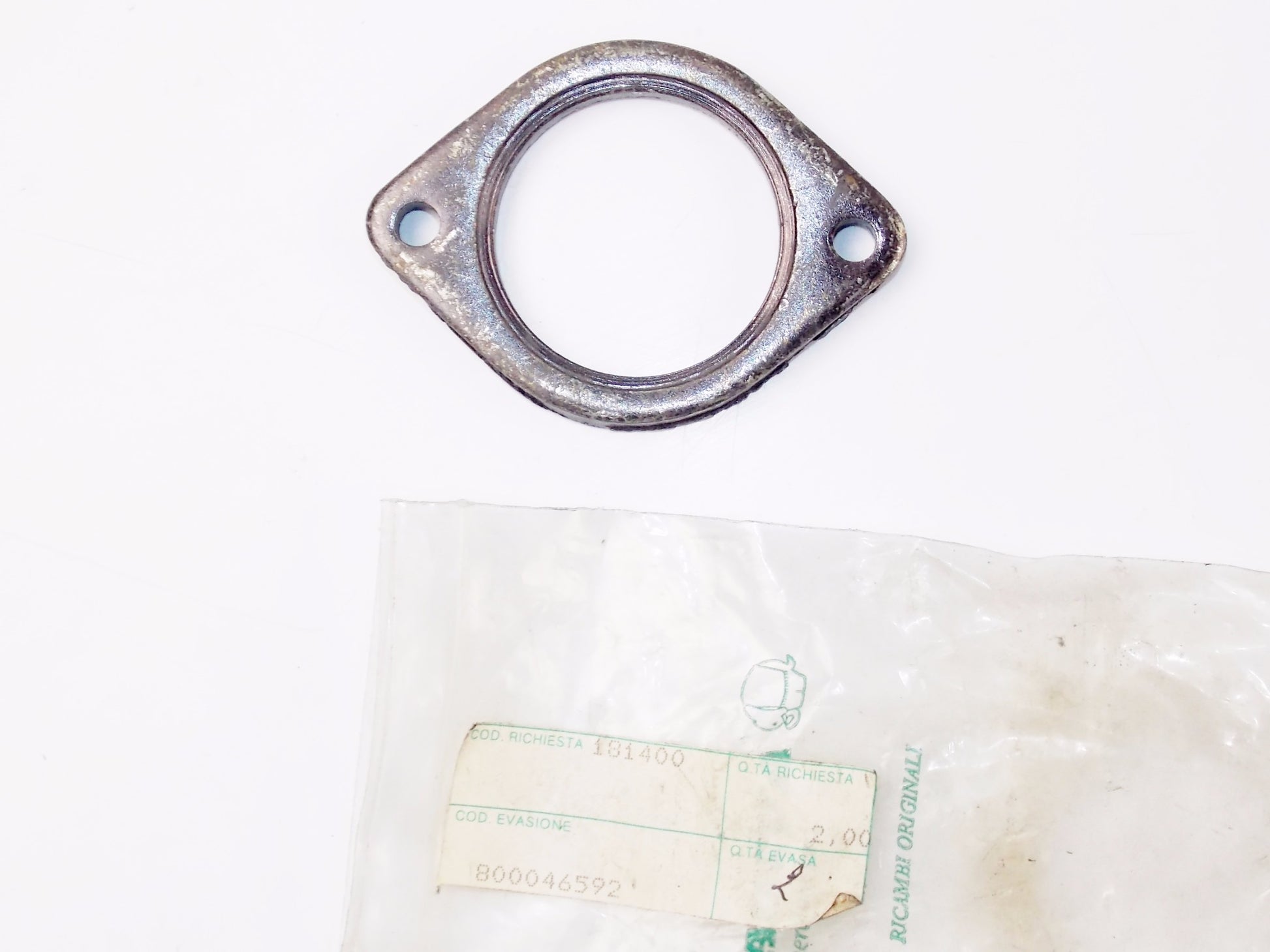 NOS OEM CAGIVA 1988 FRECCIA 125 C 10 / 1990 K7 MITO EXHAUST FLANGE 800046592 - MotoRaider