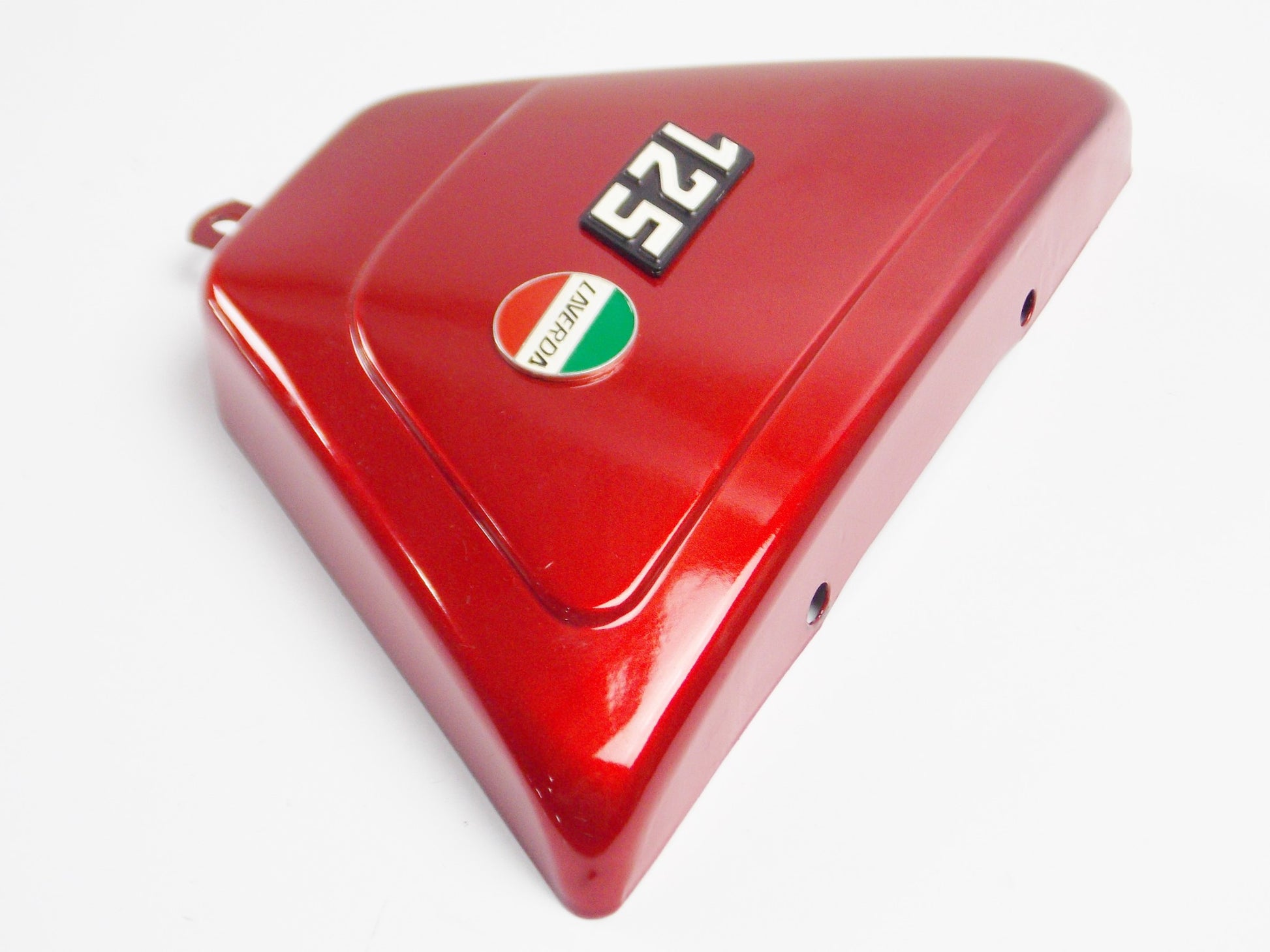 NOS OEM LAVERDA LZ 125 175 CHASSIS FRAME RH SIDE COVER PANEL RED 61706048 - MotoRaider