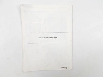 SUZUKI SUPPLEMENT SERVICE MANUAL BOOK CATALOG DR-Z400/E ENGLISH 99501-43100-01E - MotoRaider
