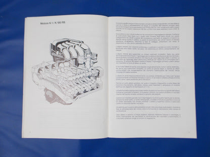BMW K1 K75/S/RT K100LT/RS DEALER SALES PERSON TECHNICAL INFORMATION BOOK ITALIAN - MotoRaider