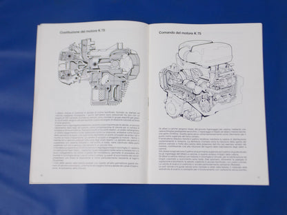 BMW K1 K75/S/RT K100LT/RS DEALER SALES PERSON TECHNICAL INFORMATION BOOK ITALIAN - MotoRaider