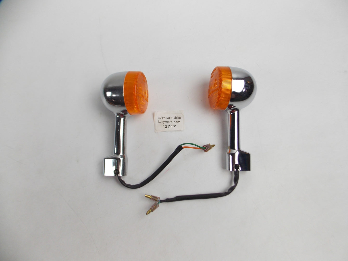 1 PAIR CEV 367/368 SKY CLASSIC 50 CHROME TURN SIGNAL BLINKER FLASHER AMBER - MotoRaider