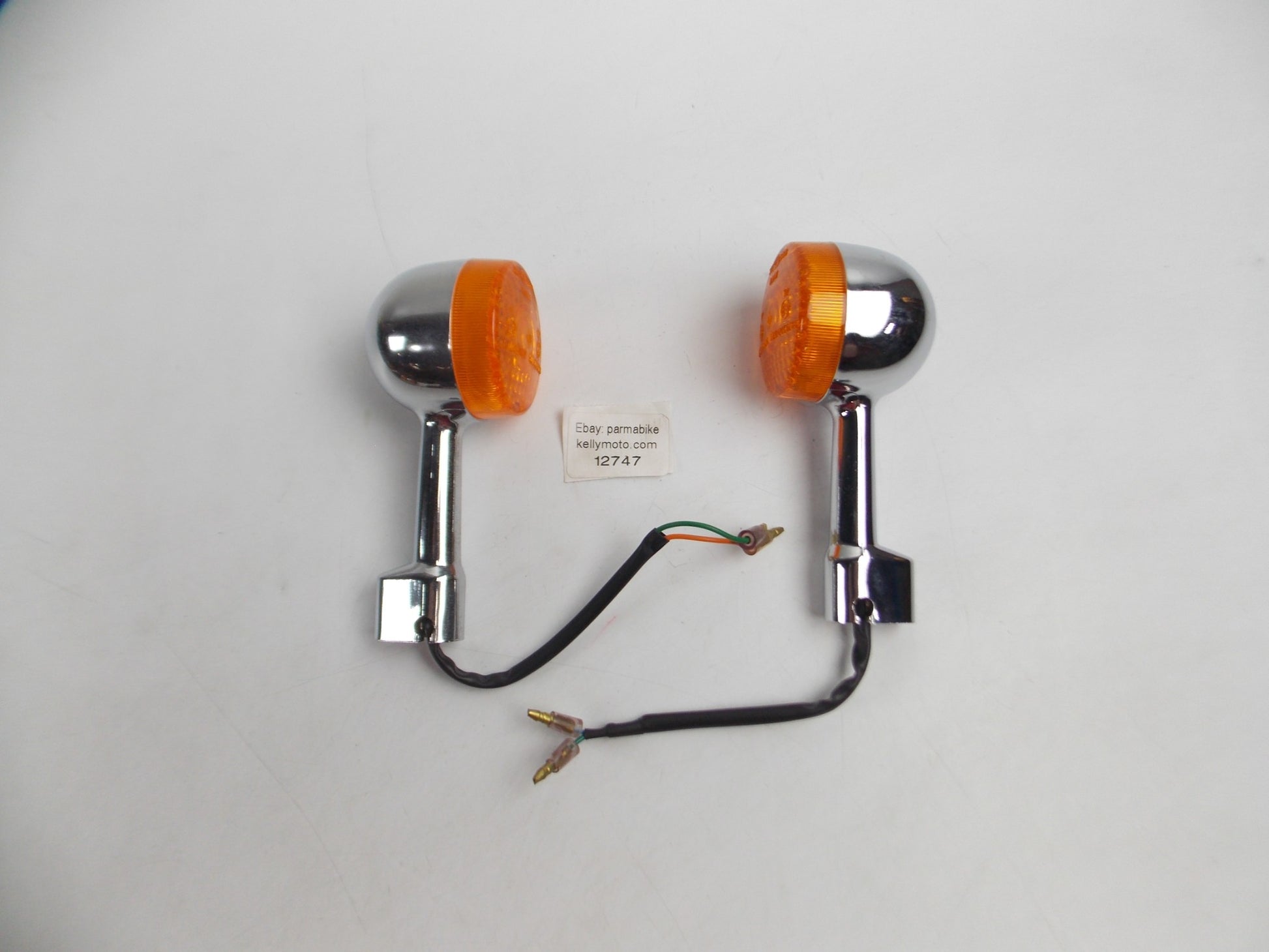 1 PAIR CEV 367/368 SKY CLASSIC 50 CHROME TURN SIGNAL BLINKER FLASHER AMBER - MotoRaider