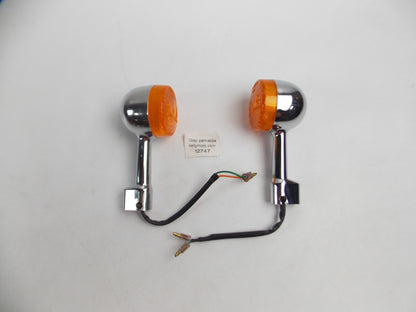 1 PAIR CEV 367/368 SKY CLASSIC 50 CHROME TURN SIGNAL BLINKER FLASHER AMBER - MotoRaider