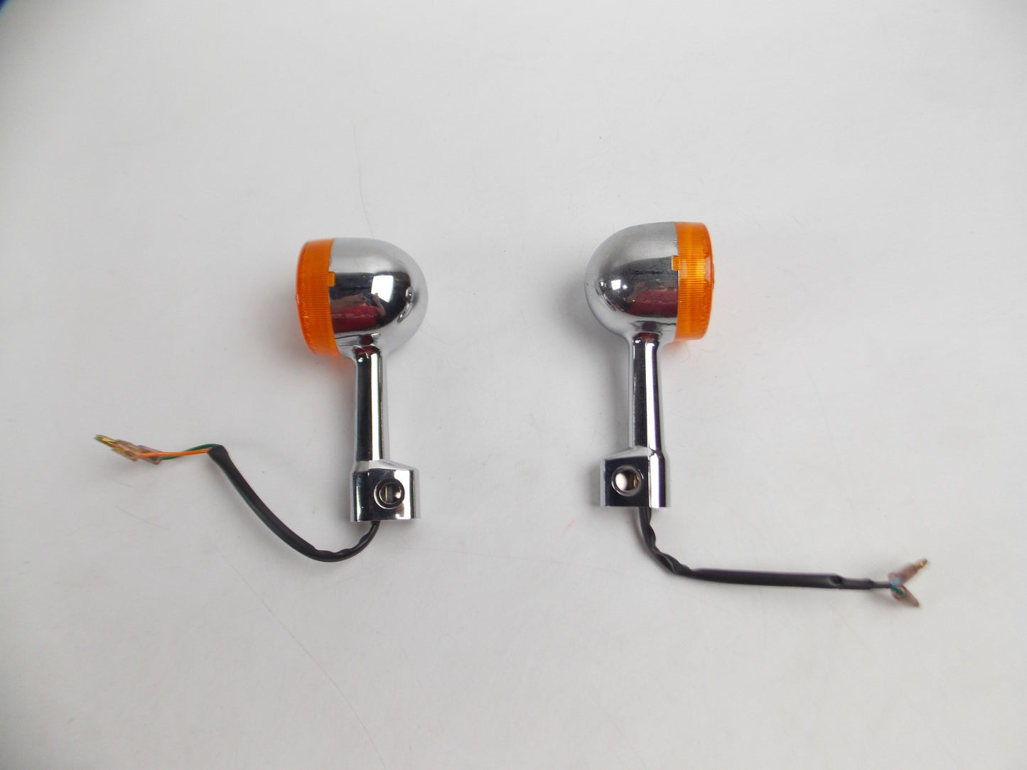 1 PAIR CEV 367/368 SKY CLASSIC 50 CHROME TURN SIGNAL BLINKER FLASHER AMBER - MotoRaider