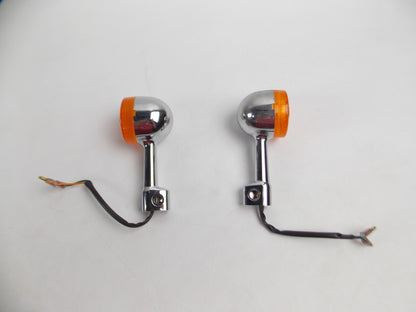 1 PAIR CEV 367/368 SKY CLASSIC 50 CHROME TURN SIGNAL BLINKER FLASHER AMBER - MotoRaider
