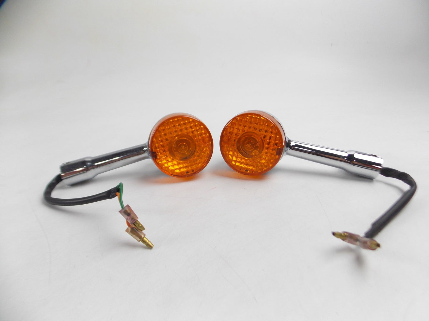 1 PAIR CEV 367/368 SKY CLASSIC 50 CHROME TURN SIGNAL BLINKER FLASHER AMBER - MotoRaider
