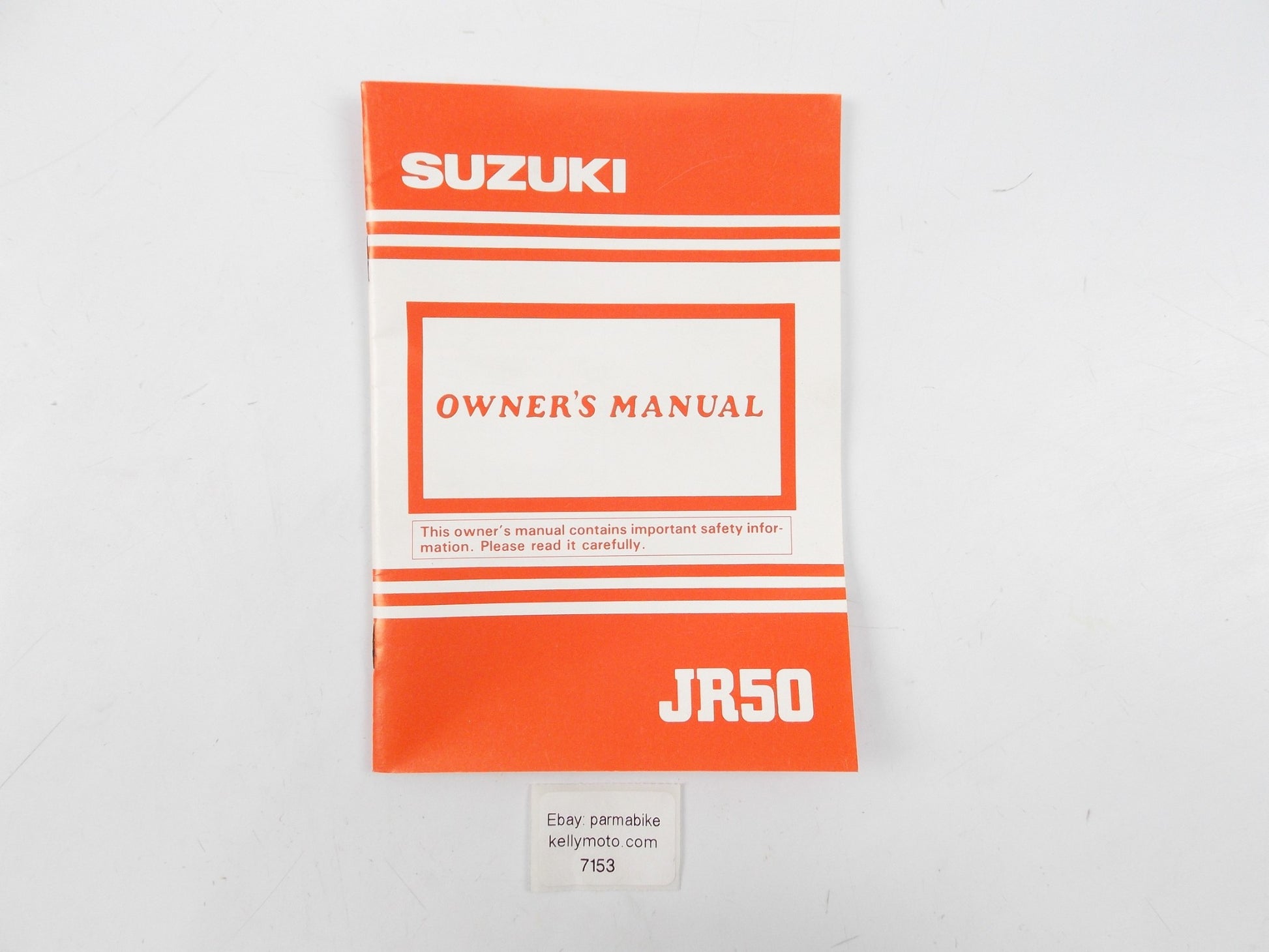 1991 SUZUKI JR50 OWNER USER MANUAL BOOK CATALOG ENGLISH 99011-04439-03A - MotoRaider