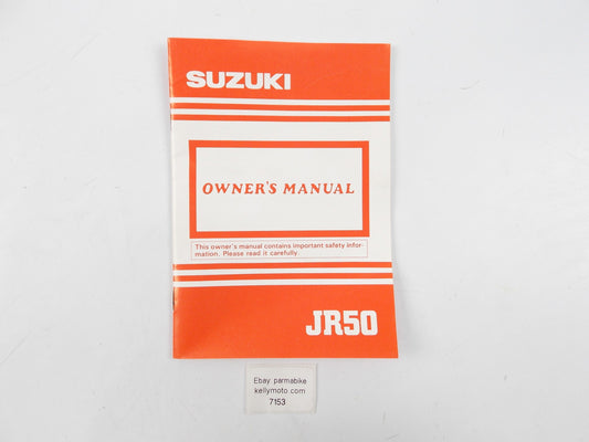 1991 SUZUKI JR50 OWNER USER MANUAL BOOK CATALOG ENGLISH 99011-04439-03A - MotoRaider