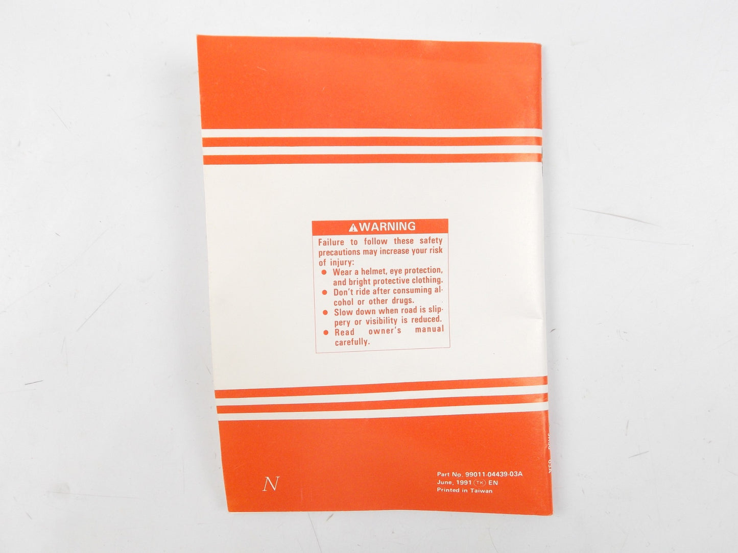 1991 SUZUKI JR50 OWNER USER MANUAL BOOK CATALOG ENGLISH 99011-04439-03A - MotoRaider