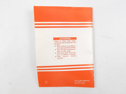 1991 SUZUKI JR50 OWNER USER MANUAL BOOK CATALOG ENGLISH 99011-04439-03A - MotoRaider