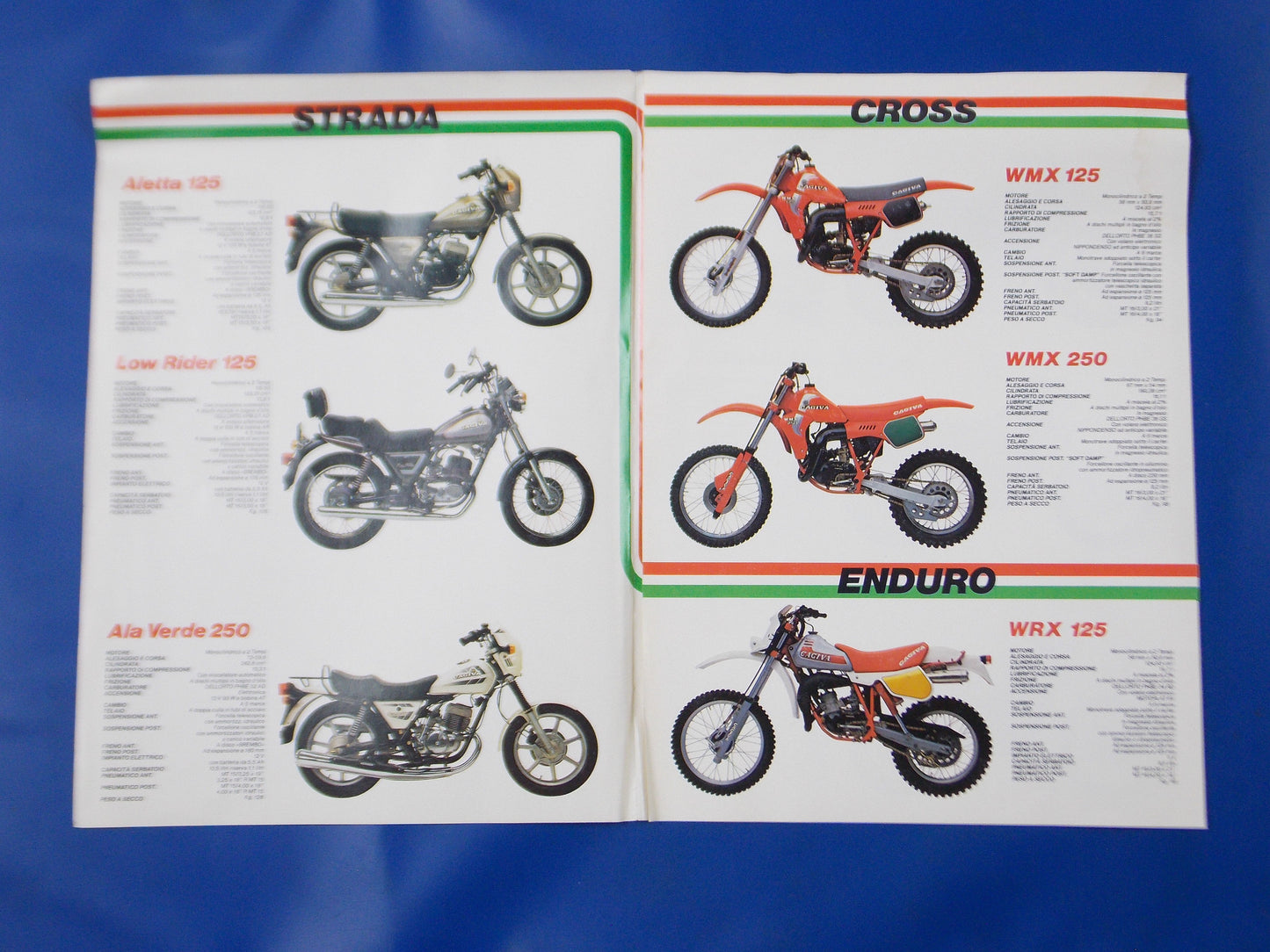 CAGIVA 1980-1990 DEALER PAMPHLET BROCHURE ADVERTISEMENT TECHNICAL SPECIFICATION - MotoRaider