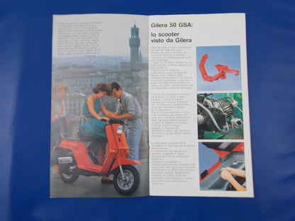SCOOTER GILERA 1980-90 50GSA DEALER PAMPHLET BROCHURE TECHNICAL SPECS 12X6.5" - MotoRaider