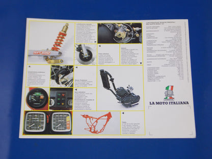 CAGIVA 1980-90 125 ALETTA ROSSA 2 ST ORIGINAL DEALER BROCHURE TECH SPECS ITALY - MotoRaider