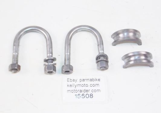 1972 MORINI CORSARO 125 HANDLEBAR CLAMPS RISER HOLDER MOUNTS U-BOLTS - MotoRaider