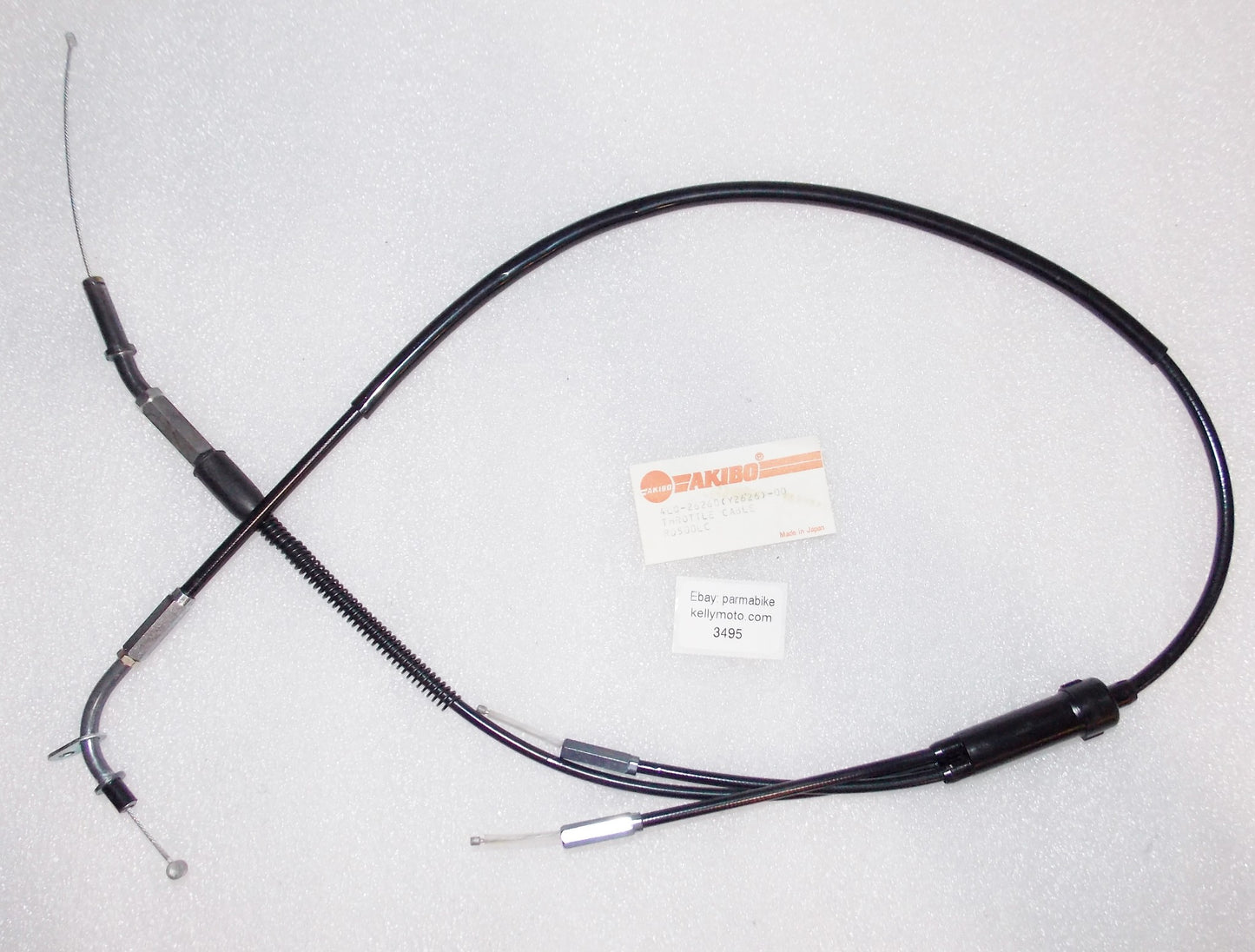 NOS 1980-1984 AKIBO YAMAHA RD 250LC/350LC/500LC THROTTLE CABLE 4L0-26260-00 - MotoRaider