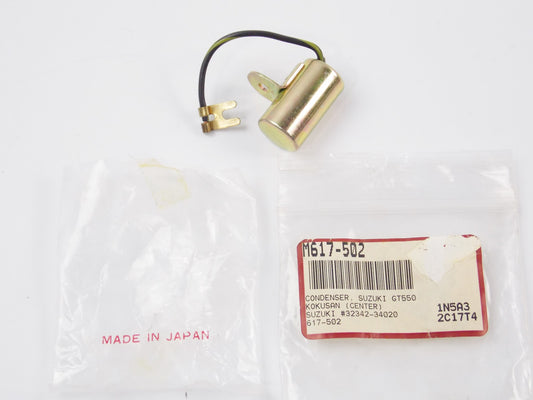 NOS KOKUSAN SUZUKI 1972-1977 GT550 CONDENSER M617-502 | SUZUKI OE # 32342-34020 - MotoRaider