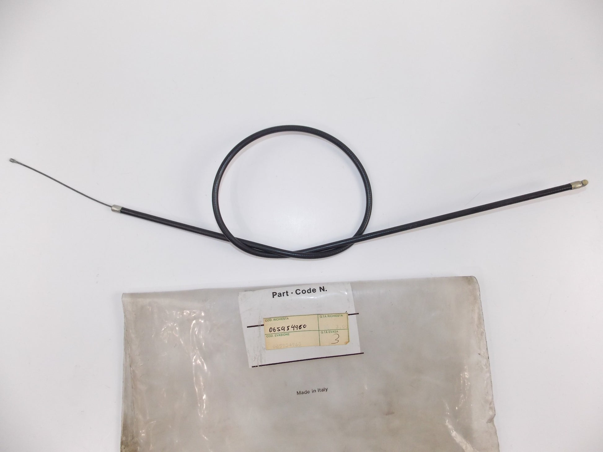 NOS OEM DUCATI FRONT BRAKE CONTROL CABLE 065954960 - MotoRaider