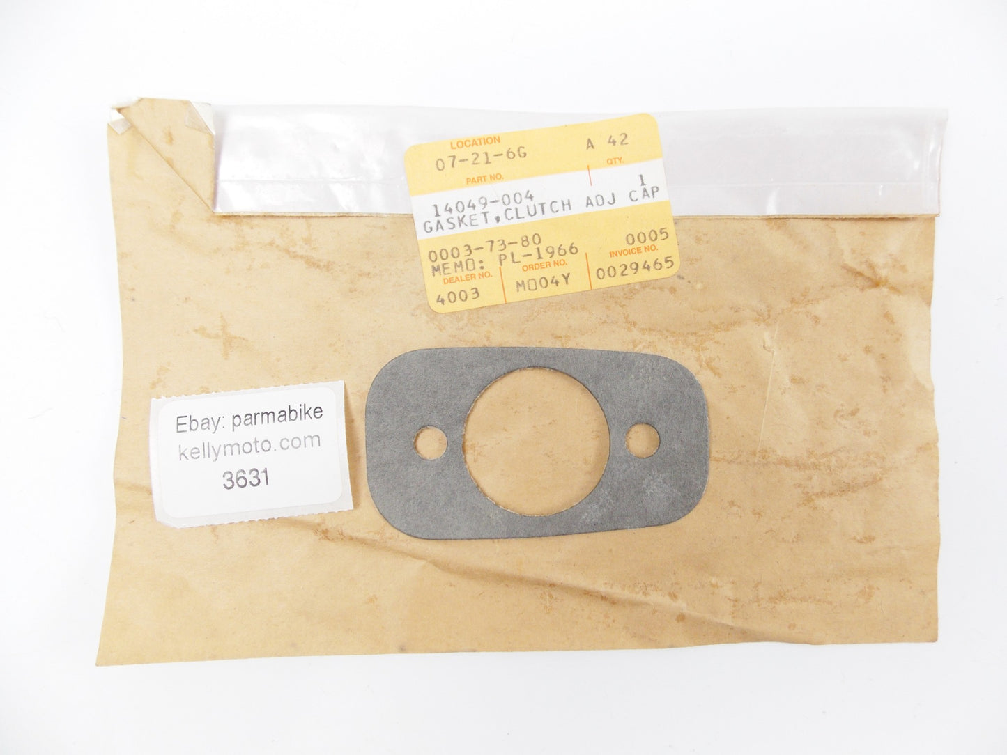 OEM KAWASAKI 1980-1981 KZ440 | 1980-1983 KZ550 GASKET CLUTCH ADJUSTING 14049-004 - MotoRaider
