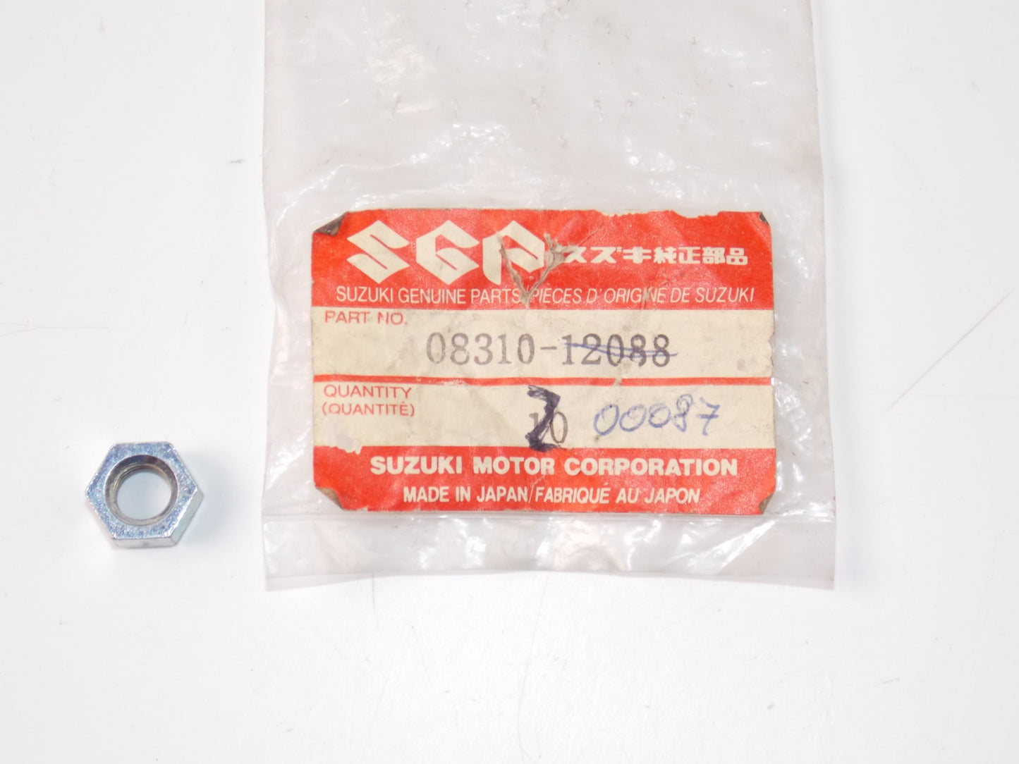 NOS OEM 1987-2017 SUZUKI VS1400 DR350 RF500 GS500 CLUTCH WHEEL NUT 08310-00087 - MotoRaider