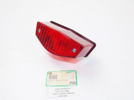 UNIVERSAL ENDURO TAILLIGHT ASSEMBLY CUSTOM 12VOLT M88 | HLM-1 YAMAHA SUZUKI KTM - MotoRaider