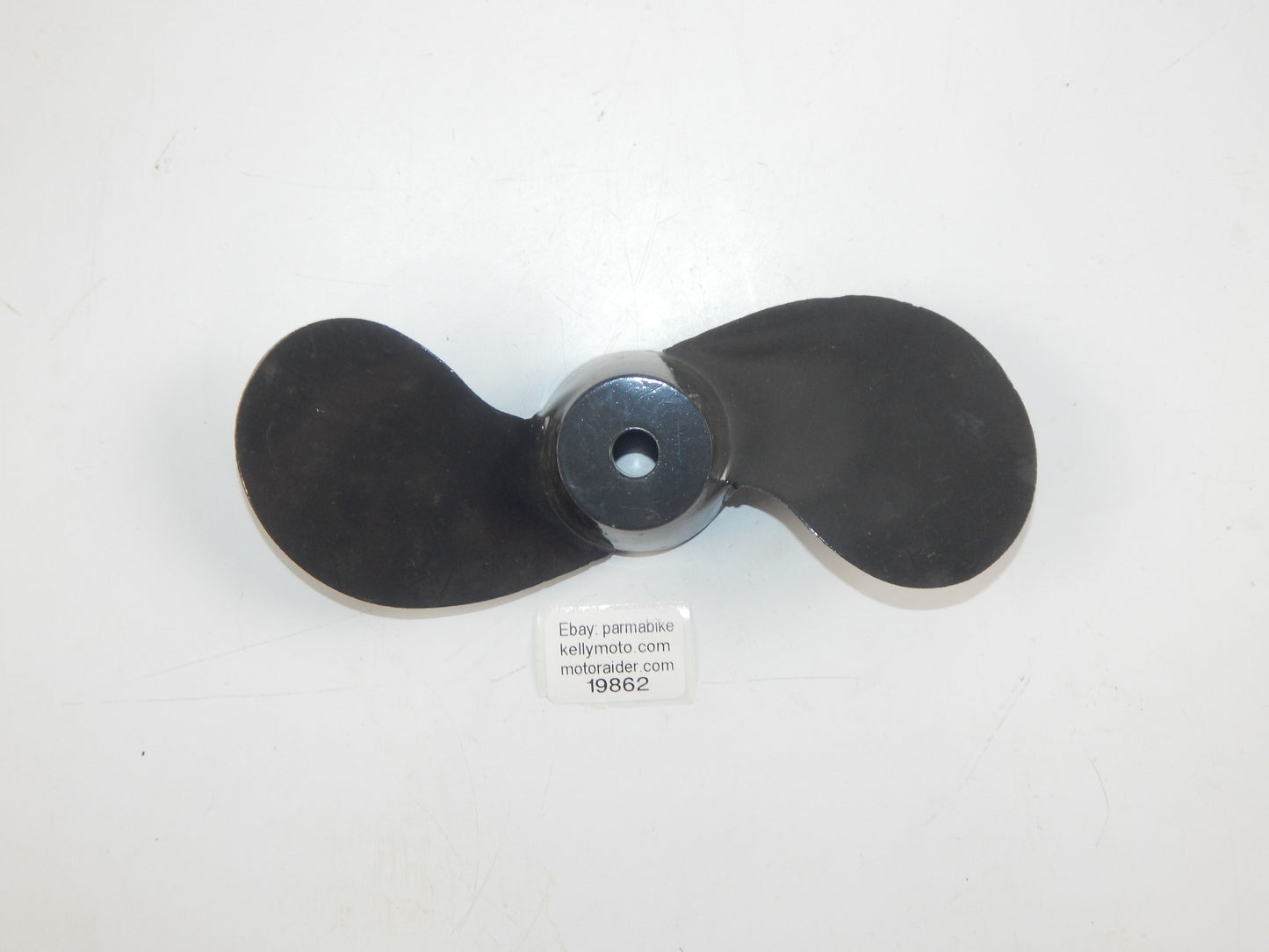VINTAGE ALLOY PROPELLER 2 BLADE BOAT MOTOR W=8" HOLE D=12 mm DUCATI EVINRUDE - MotoRaider