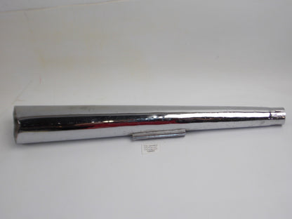 1980's BUSSO DECIBEL CHROME EXHAUST MUFFLER PIPE L=640mm INLET ID=38mm VINTAGE - MotoRaider