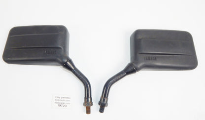 1980's YAMAHA RIGHT LEFT REAR VIEW SIDE MIRROR BLACK VINTAGE XJ FJ XS SECA - MotoRaider