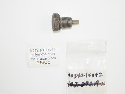 OEM YAMAHA 1979 XS750 1998-2007 VMX1200 XV1100 OIL DRAIN SCREW PLUG 90340-14042 - MotoRaider