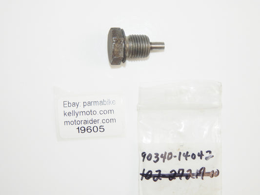 OEM YAMAHA 1979 XS750 1998-2007 VMX1200 XV1100 OIL DRAIN SCREW PLUG 90340-14042 - MotoRaider