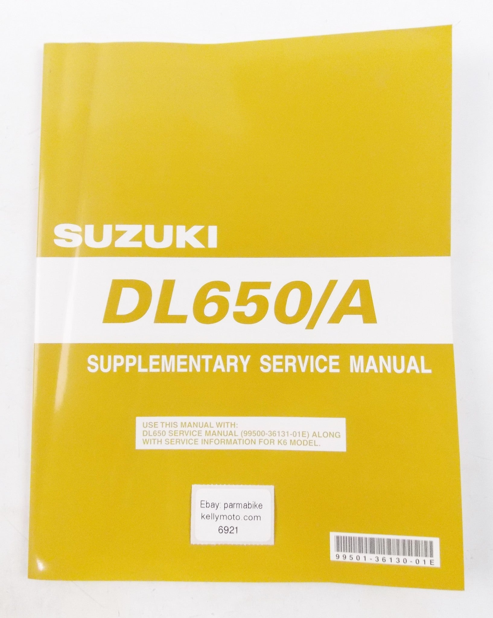 SUZUKI DL650/A SUPPLEMENTARY SERVICE MANUAL BOOK ENGLISH 99501-36130-01E - MotoRaider