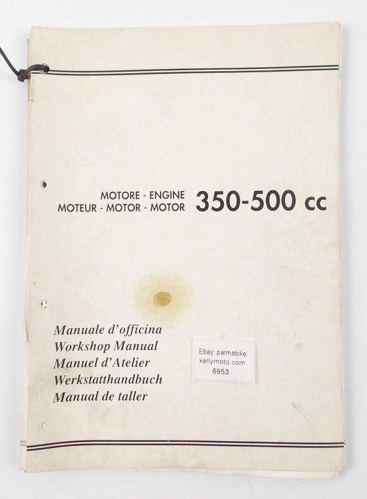 CAGIVA MOTOR 350-500 WORKSHOP MANUAL BOOK ITALIAN/ENGLISH/FRENCH/GERMAN/SPANISH - MotoRaider