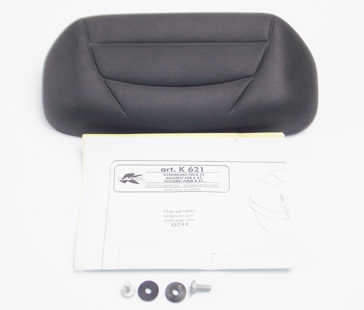 KAPPA LUGGAGE TOP CASE K42 BACKREST PAD K621 MOTORCYCLE SCOOTER - MotoRaider