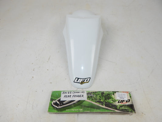 UFO WHITE 41 REAR FENDER MUD GUARD SUZUKI 2000-2014 RM85 11-5794 SU03971041 - MotoRaider