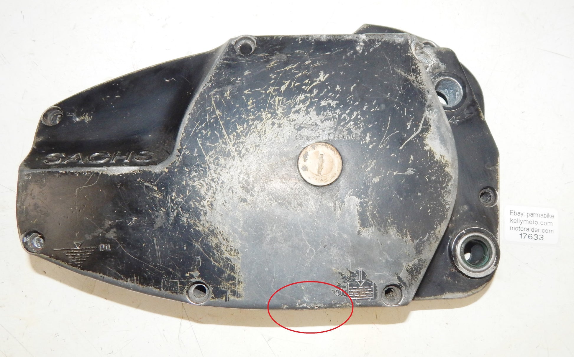1970-80"s SACHS DKW HERCULES 7 SPEED ENGINE MOTOR CLUTCH SIDE COVER 0611-122-099 - MotoRaider