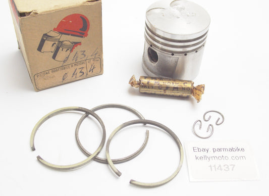 NOS DINAMIN PISTON + RINGS + PIN + CLIPS SET CPL. D.43.4 mm ZANELLA CECCATO - MotoRaider