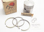 NOS DINAMIN PISTON + RINGS + PIN + CLIPS SET CPL. D.43.4 mm ZANELLA CECCATO - MotoRaider